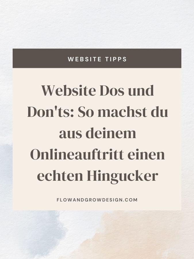 website dos und don'ts
