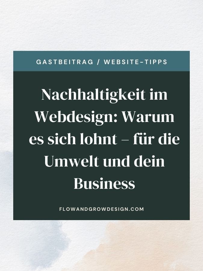 nachhaltigkeit im webdesign