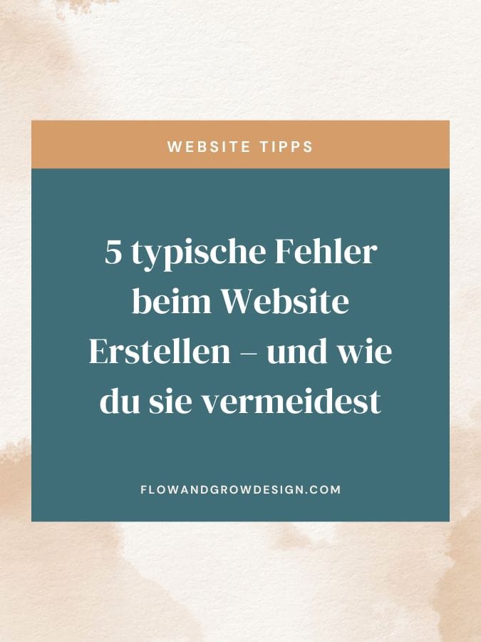 website erstellen typische fehler