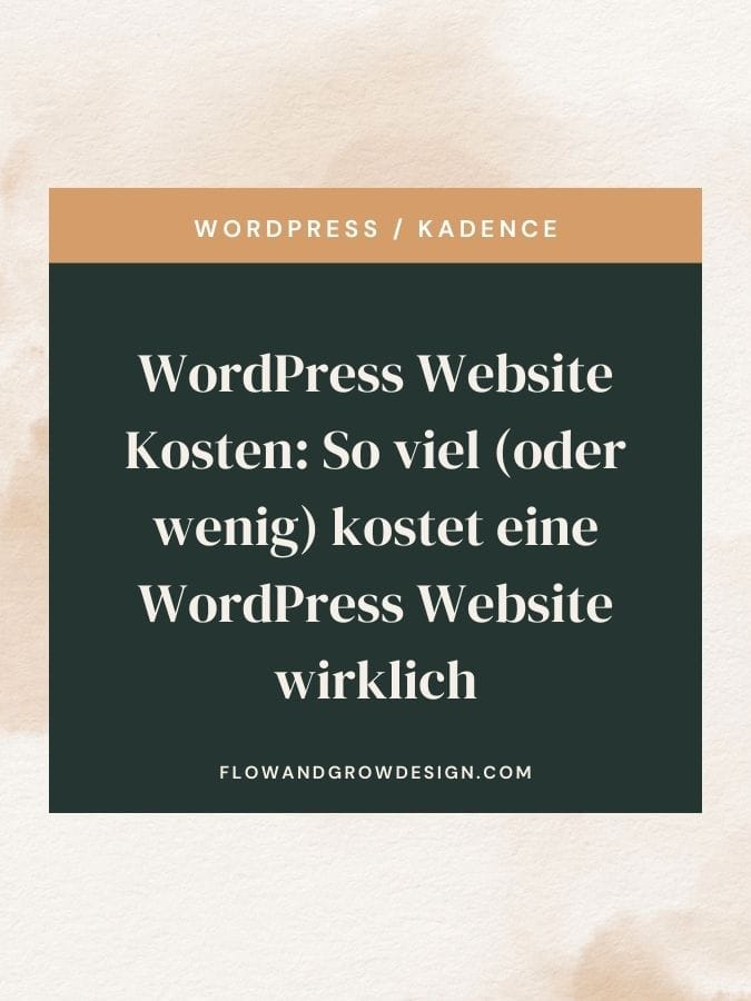 wordpress website kosten