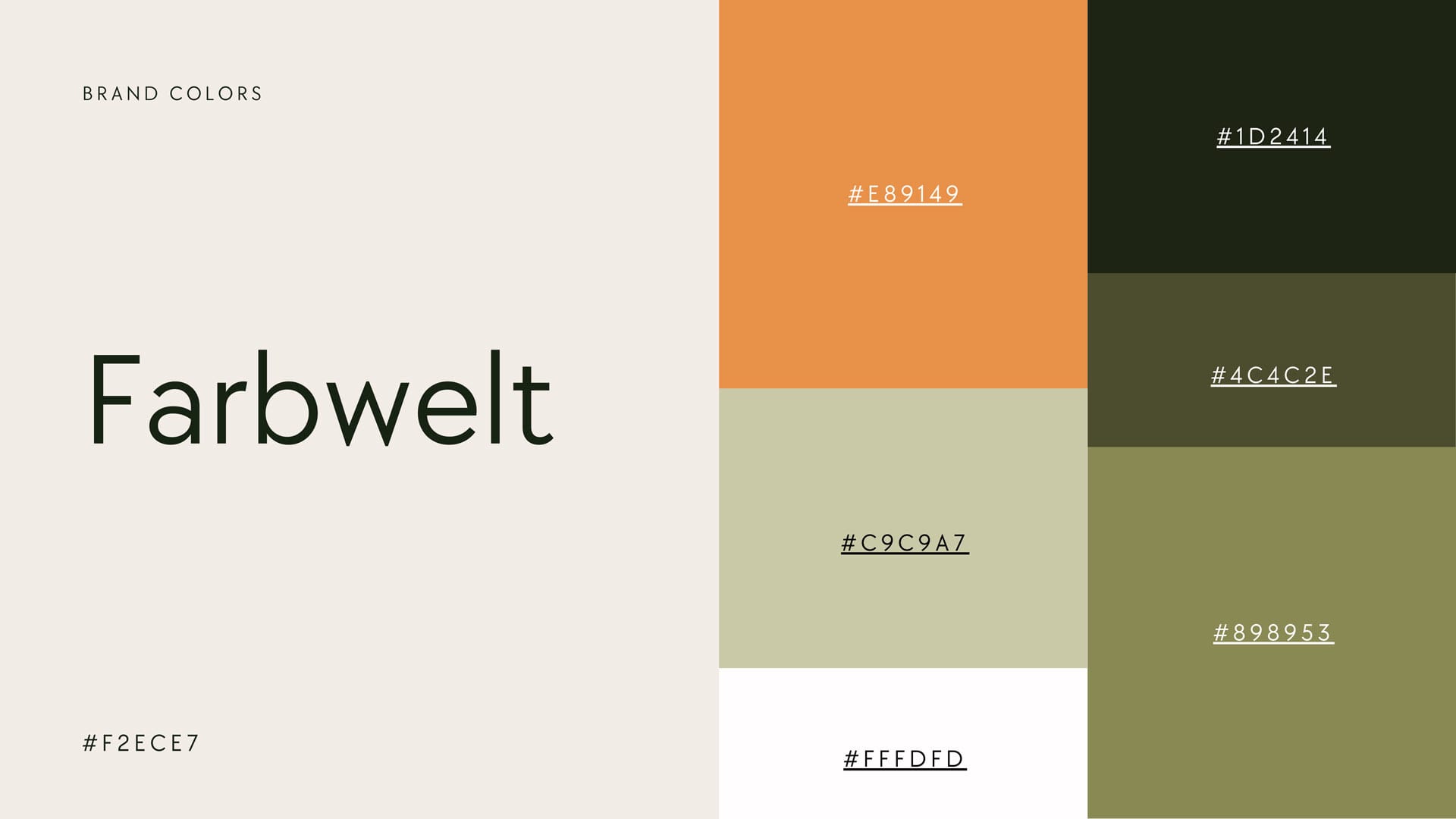 Brand Guide Stefanie Dettling brand colors
