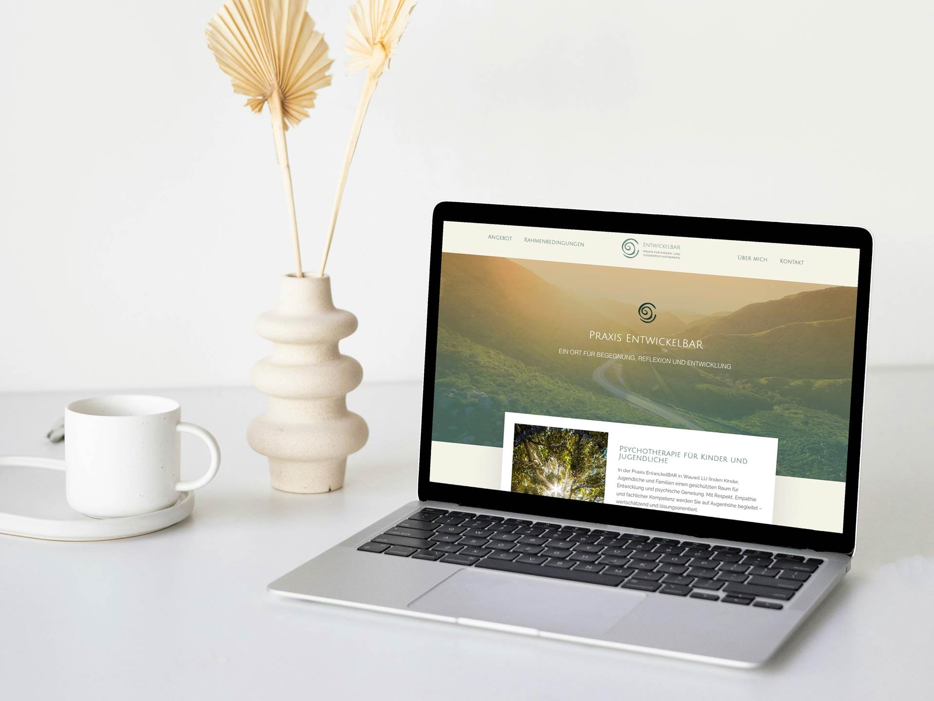 praxis entwickelbar mockup website quer