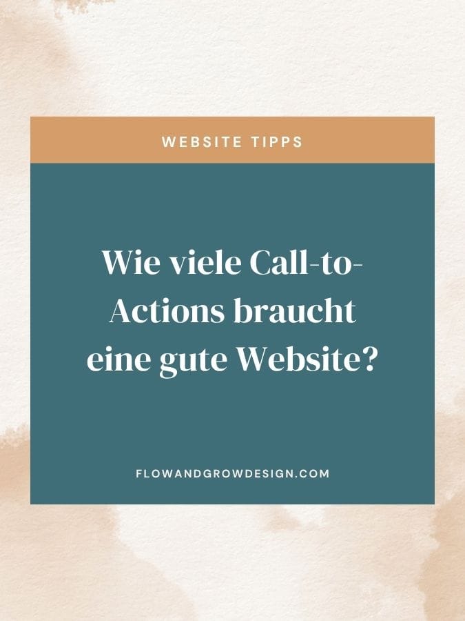 Wie viele Call-to-Actions braucht eine gute Website? 1 Call-To-Actions Website