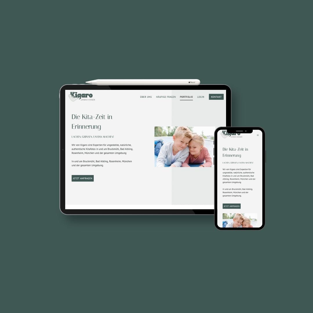 kigaro mockup website redesign 2